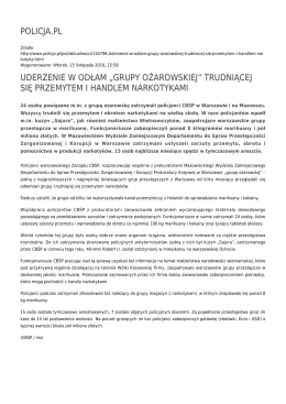 policja.pl uderzenie w odłam „grupy ożarowskiej” trudniącej się