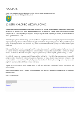 POLICJA.PL 11-LETNI CHŁOPIEC WEZWAŁ POMOC