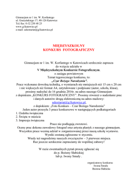 Szczeg&oacute;ły konkursu