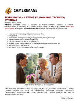 seminarium na temat filmowania techniką cyfrową