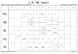 Plan lekcji dla klas