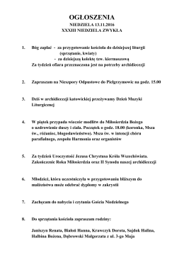 Ogłoszenia parafialne