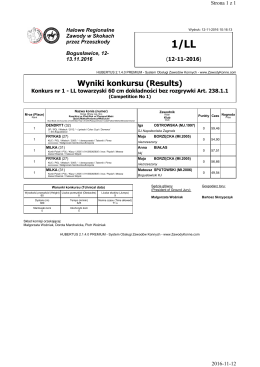 wyniki sobota - VoltaHorse.pl