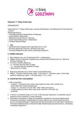 17. Bieg Godzinny - MaratonyPolskie.PL