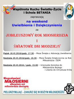 Dziękczynienie i Uwielbienie