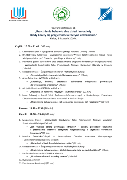 Program konferencji - Kuratorium Oświaty w Kielcach