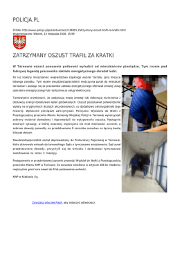 POLICJA.PL ZATRZYMANY OSZUST TRAFIŁ ZA KRATKI