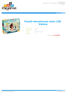 Puzzle dwustronne maxi 108 Vaiana