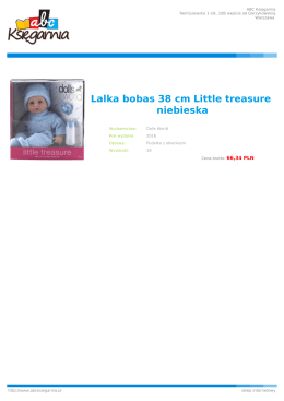 Lalka bobas 38 cm Little treasure niebieska