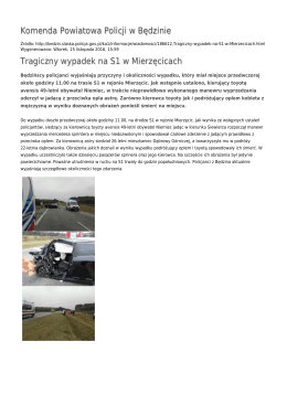 Generuj PDF - Komenda Powiatowa Policji w Będzinie