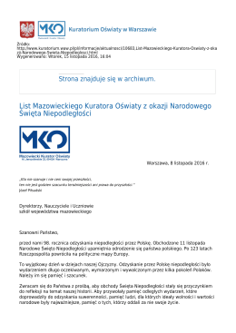 Generuj PDF - Kuratorium Oświaty w Warszawie