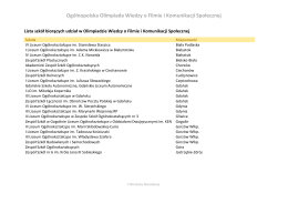 Lista zgłoszonych szkół