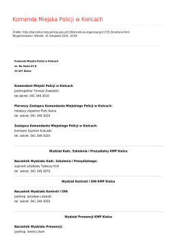 Generuj PDF - Komenda Miejska Policji w Kielcach
