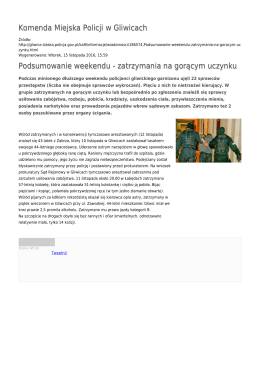 Generuj PDF - Komenda Miejska Policji w Gliwicach