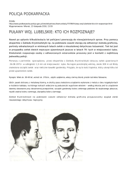 policja podkarpacka puławy woj. lubelskie: kto ich rozpoznaje?