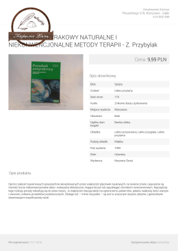 PORADNIK ANTYRAKOWY NATURALNE I