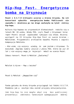 Hip-Hop Fest. Energetyczna bomba na Ursynowie