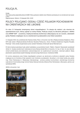 POLICJA.PL POLSCY POLICJANCI ODDALI CZEŚĆ POLAKOM