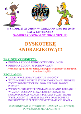 Warunki uczestnictwa i regulamin