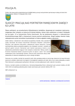 policja.pl śledczy pracują nad portretem pamięciowym zabójcy 62