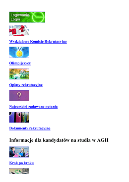 Informacje dla kandydat&oacute;w na studia w AGH