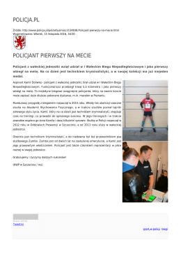 POLICJA.PL POLICJANT PIERWSZY NA MECIE