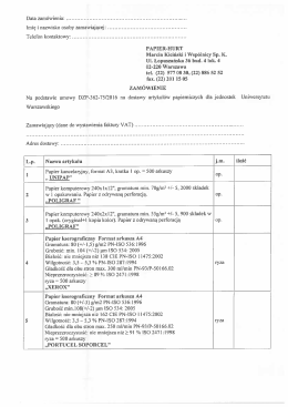 Page 1 Data zamówienia