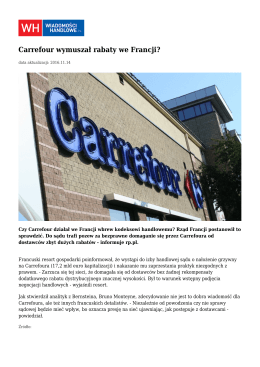 Carrefour wymuszał rabaty?