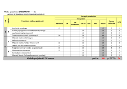 Moduł specjalności EKONOMETRIA