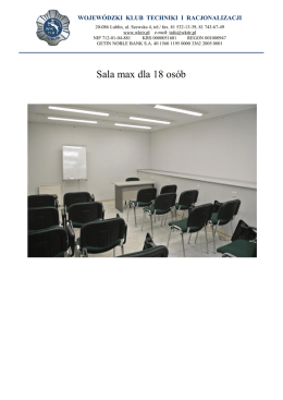 Sala max dla 18 osób