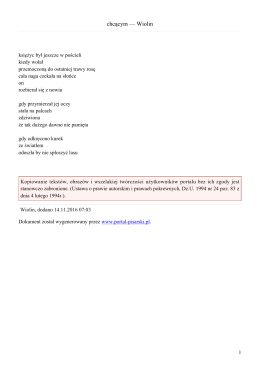 chcącym &mdash; Wiolin - Portal Pisarski