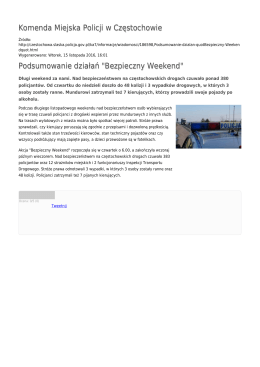 Generuj PDF - Komenda Miejska Policji w Częstochowie