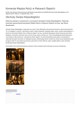 Generuj PDF - Komenda Miejska Policji w Piekarach Śląskich