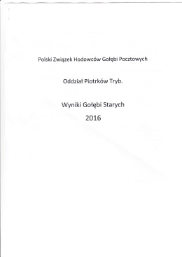 Wyniki Gołębi Starych