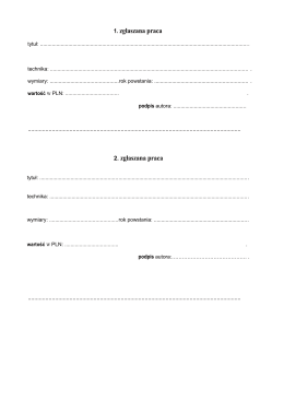1. zgłaszana praca 2. zgłaszana praca