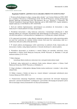 KONSULTACJA LEKARZA MEDYCYNY ESTETYCZNEJ