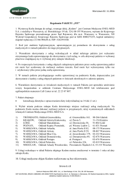 Regulamin - Centrum medyczne ENEL-MED