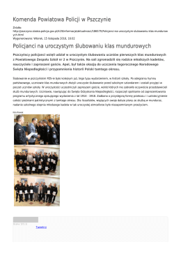 Generuj PDF - Komenda Powiatowa Policji w Pszczynie