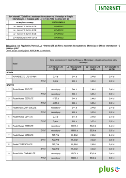 Ja + Internet LTE dla Firm z modemem lub routerem na 24