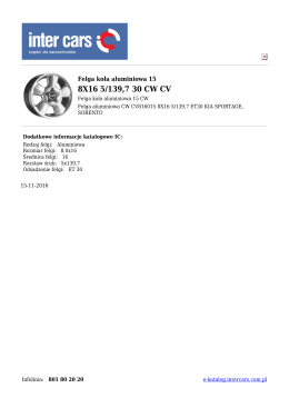 Felga koła aluminiowa 15 - e