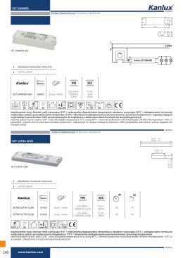 www.kanlux.com SET DIMMER SET ULTRA SLIM
