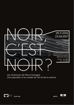 Brochure de l`exposition - Fondation Gandur pour l`Art