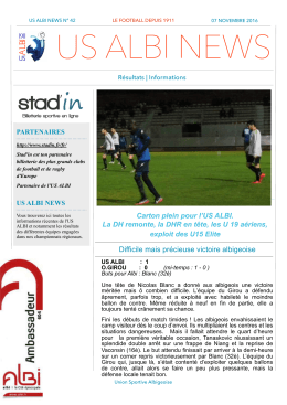 les r&eacute;sultats de l`us albi en pdf
