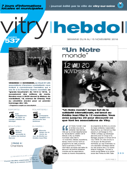 Vitry hebdo 537 - Mairie de Vitry-sur