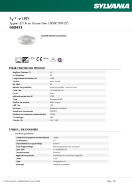 Sylfire LED Acier Bross&eacute; Fixe 3 000K DIM DC