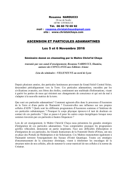 Ascension et Particules Adamantines