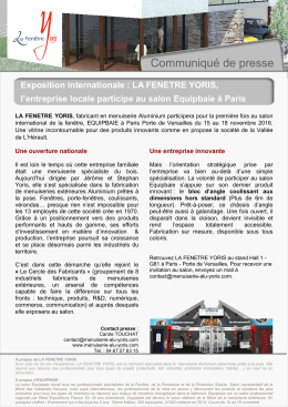 Communiqu&eacute; de presse