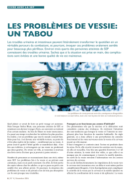 LES PROBL&Egrave;MES DE VESSIE: UN TABOU