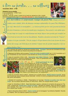 &agrave; lire au jardin&hellip; ou ailleurs