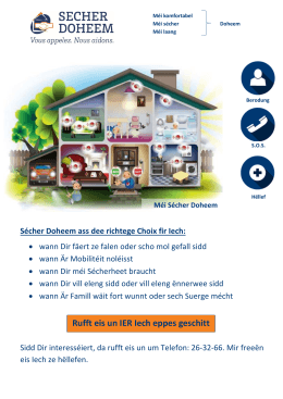 Rufft eis un IER Iech eppes geschitt